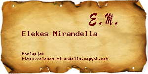 Elekes Mirandella névjegykártya