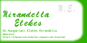 mirandella elekes business card